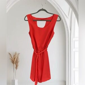 Cute Red Gap Sleeveless Dress S